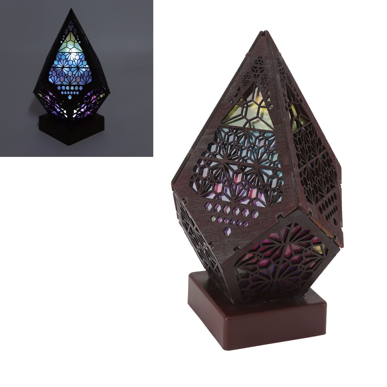 Colorful Bohemian LED Night Light Polar Star Starry Sky Floor Projection Lamp for Interior Courtyard Garden Decoration