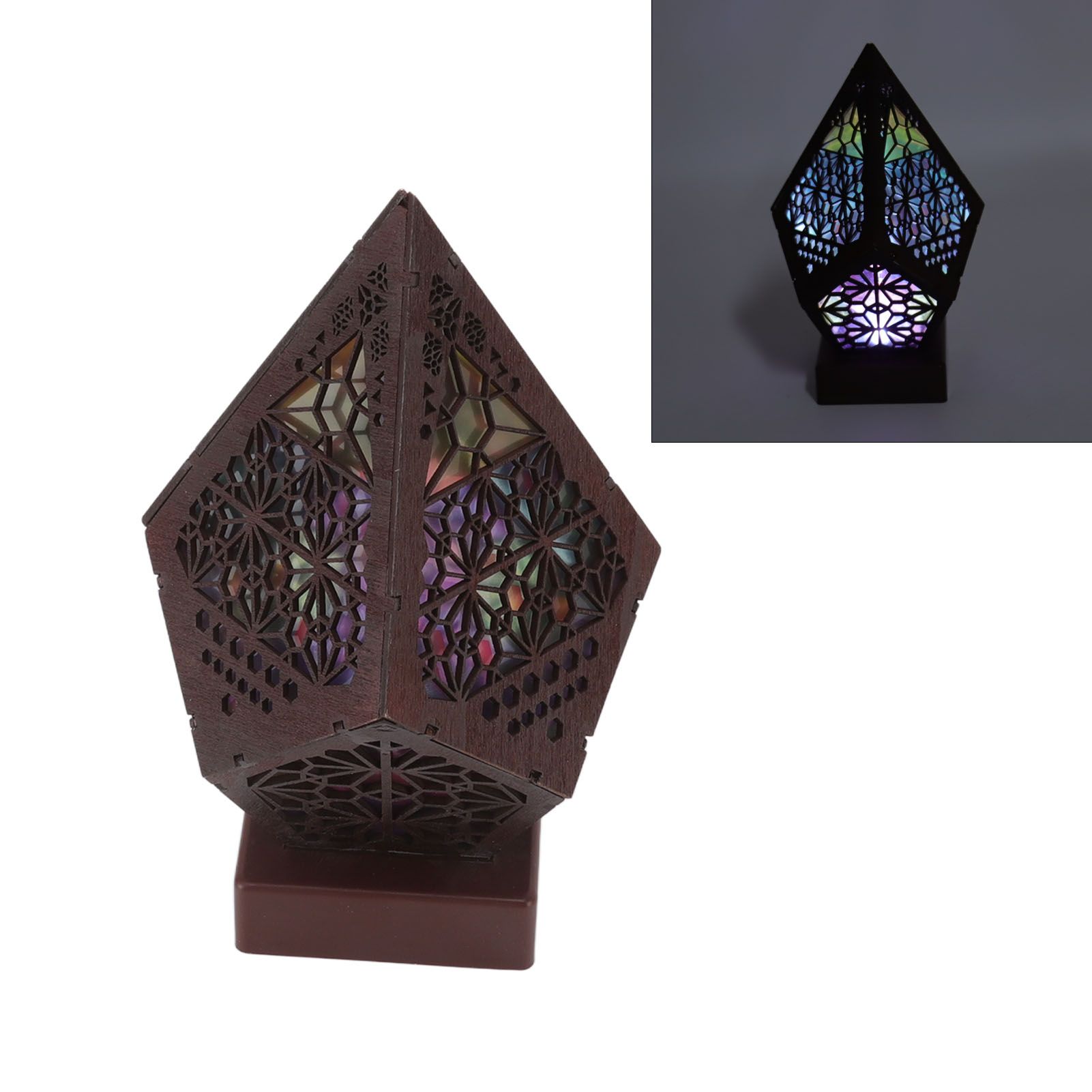 Colorful Bohemian LED Night Light Polar Star Starry Sky Floor Projection Lamp for Interior Courtyard Garden Decoration