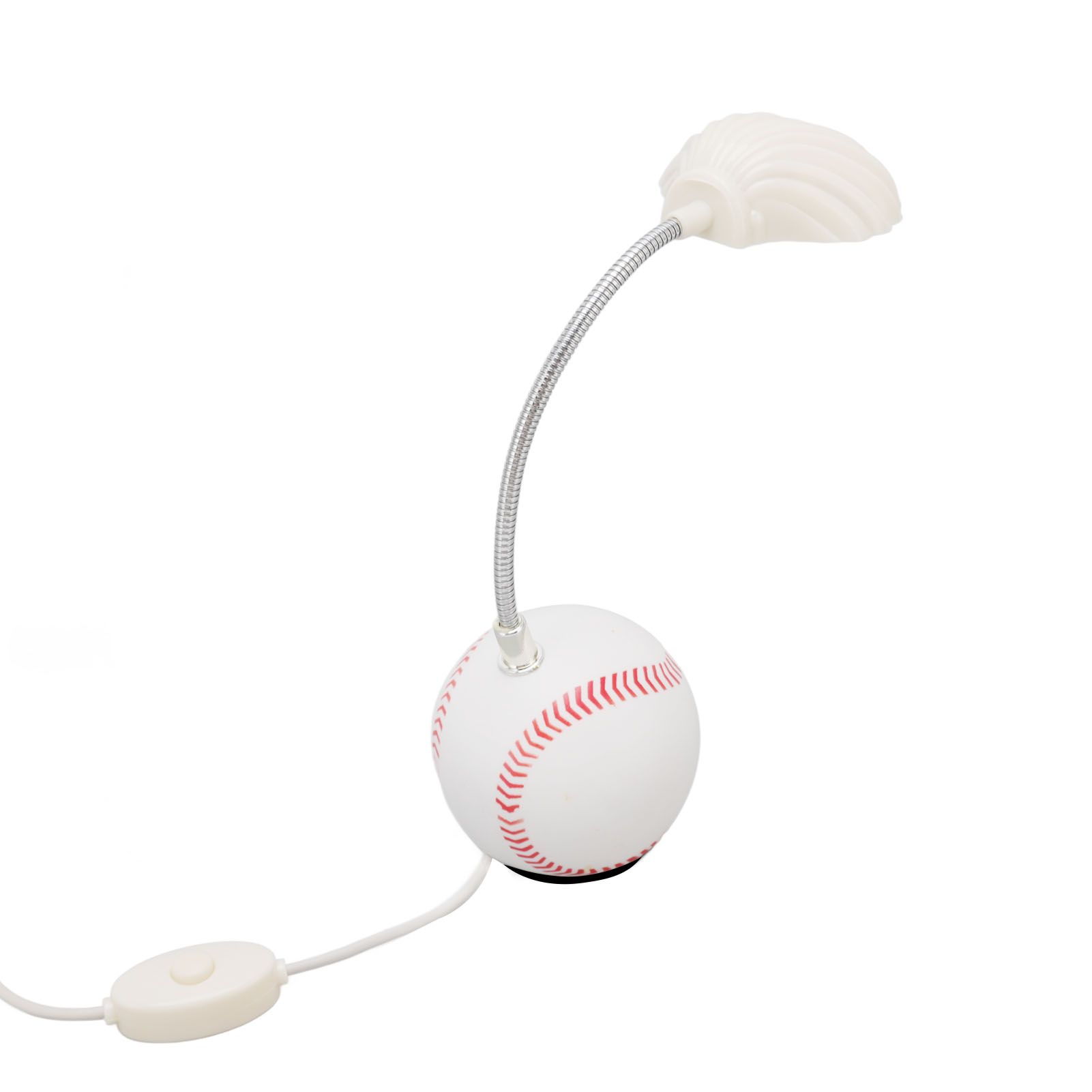 LED Table Lamp Baseball Base Seashell Shape Light Head Soft Light Portable USB Mini Desk Lamp for Home School Office
