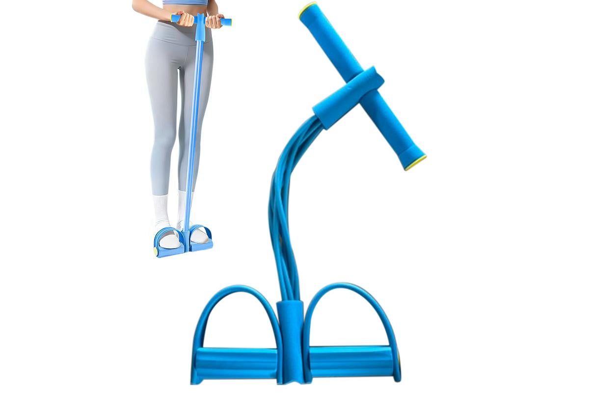 6 Tube Resistance Band Ankle Puller Foot Pedal Fitness Exercise Rope - Blue 6 Tube Resistance Band Ankle Puller Foot Pedal Fitness Exercise Rope - Blue