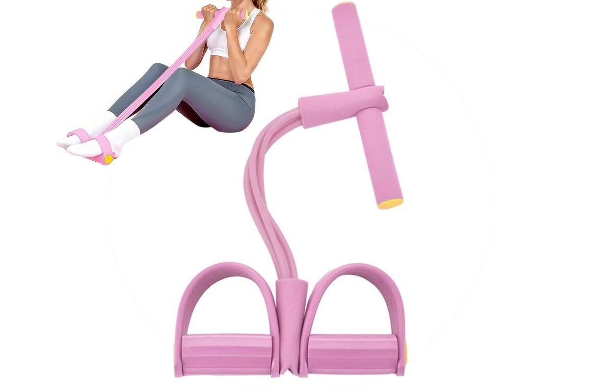 6 Tube Resistance Band Ankle Puller Foot Pedal Fitness Exercise Rope - Pink 6 Tube Resistance Band Ankle Puller Foot Pedal Fitness Exercise Rope - Pink