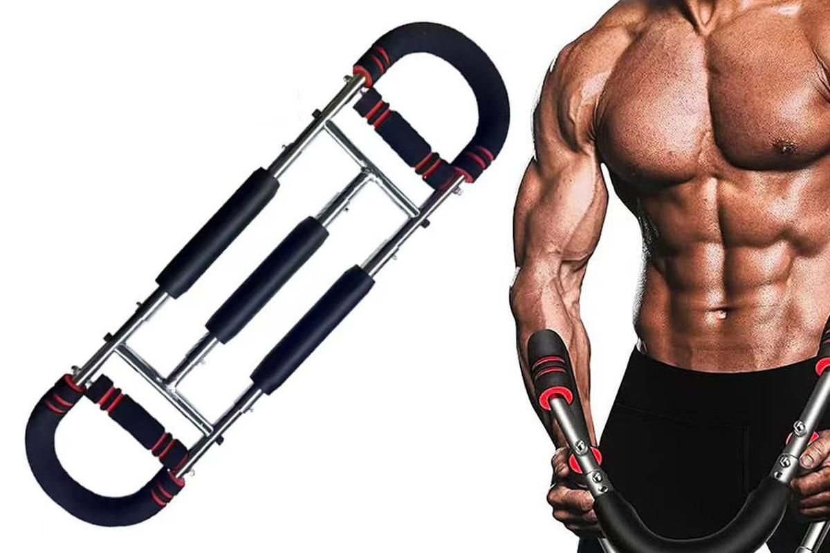 Twister Arm Trainer Adjustable Twister Arm Chest Exerciser With 3 Springs - Red Twister Arm Trainer Adjustable Twister Arm Chest Exerciser With 3 Springs - Red
