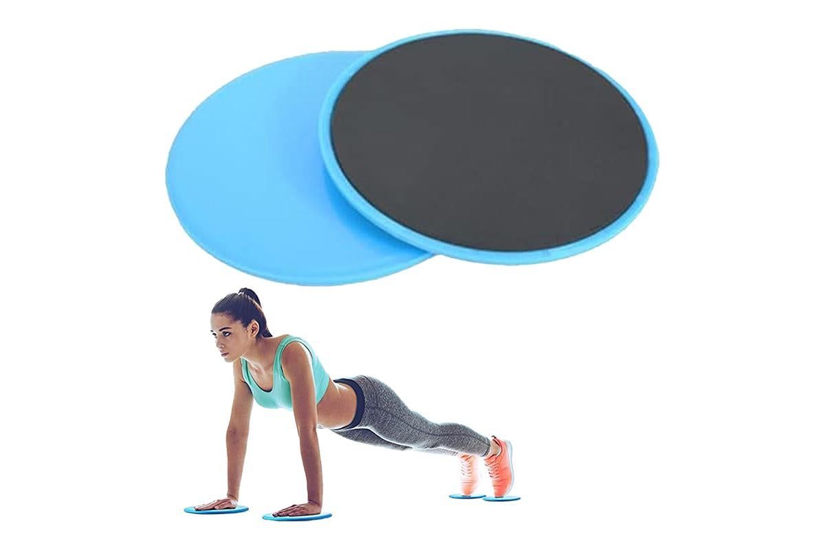 2PCS Gym Training Fitness Exercise Glider Slide Discs Core Slider Workout -Blue 2PCS Gym Training Fitness Exercise Glider Slide Discs Core Slider Workout -Blue
