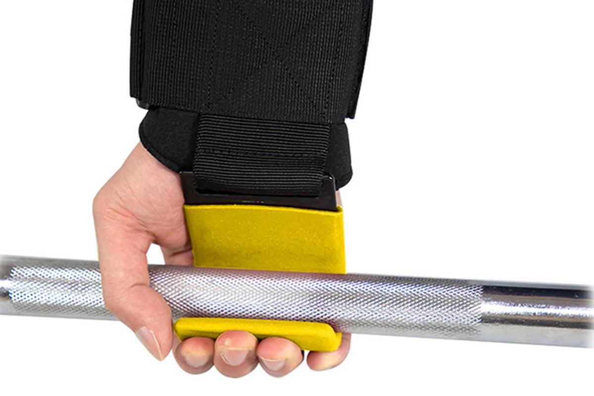 2pcs Weight Lifting Hook Hand Grip Support Wrist Straps Powerlifting Grips Gym Gloves(Yellow) 2pcs Weight Lifting Hook Hand Grip Support Wrist Straps Powerlifting Grips Gym Gloves(Yellow)