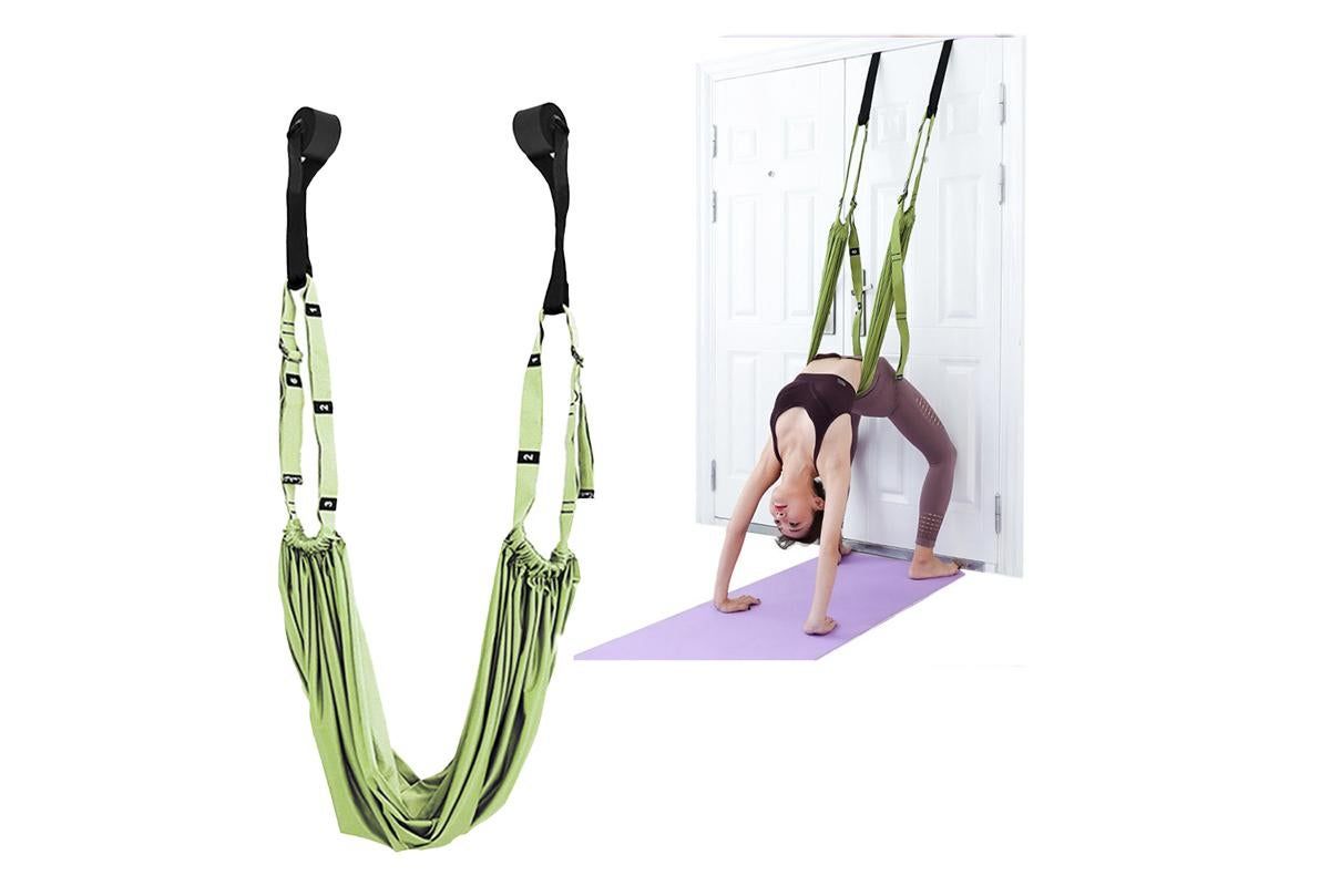 Stretching Exercise Belt Ballet Band Leg with Door Anchor Flexibility Trainer for Dance Aerial Yoga Ballet -Green Stretching Exercise Belt Ballet Band Leg with Door Anchor Flexibility Trainer for Dance Aerial Yoga Ballet -Green