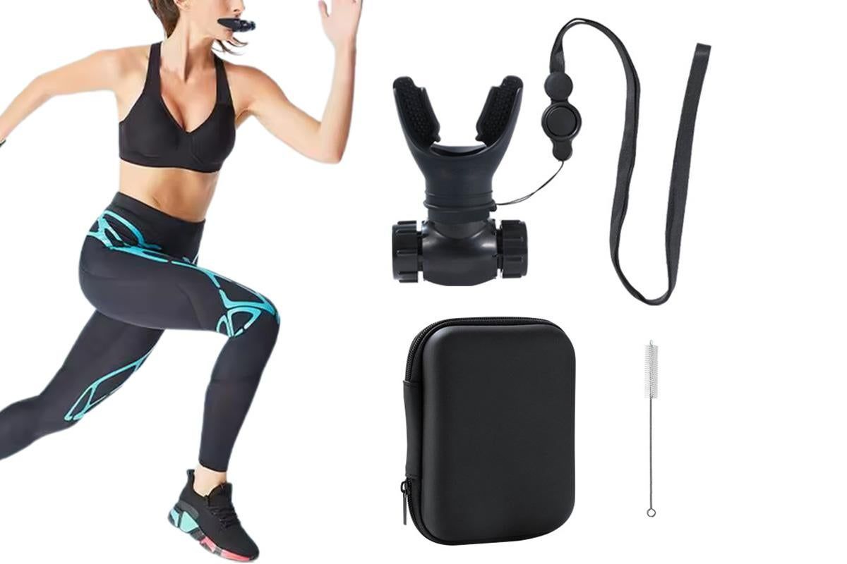 Respiratory Trainer Compact Lung Exercise Device Breathing Trainer -Black Respiratory Trainer Compact Lung Exercise Device Breathing Trainer -Black