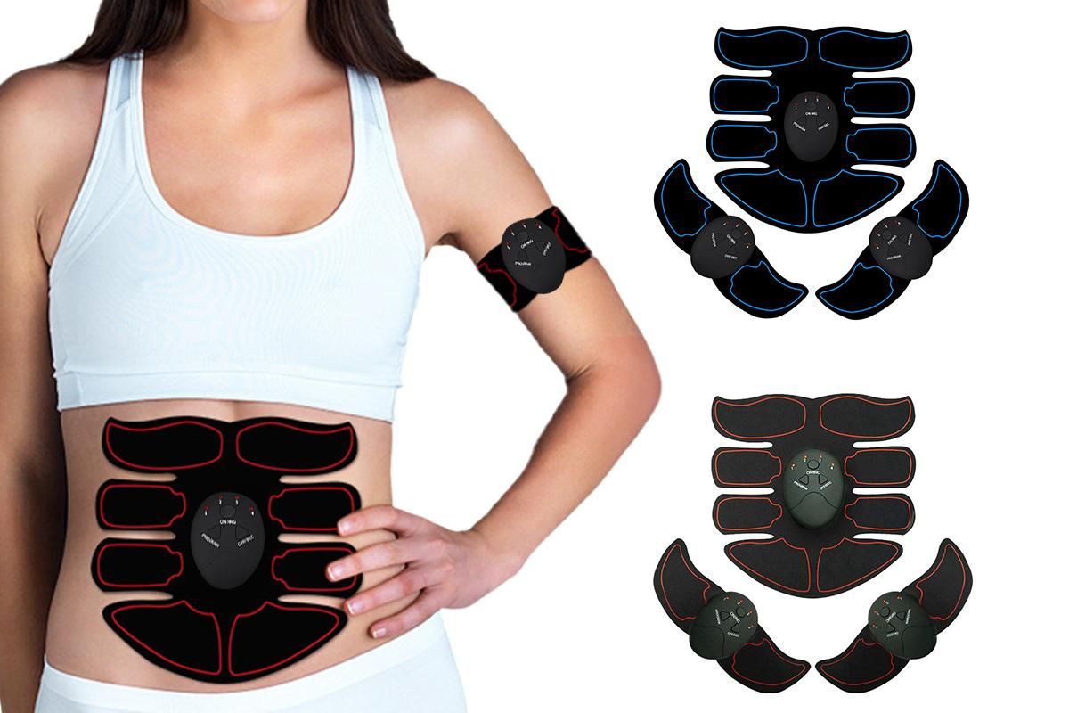 3Pcs Muscle Training ABS Stimulator Stimulator -Red 3Pcs Muscle Training ABS Stimulator Stimulator -Red
