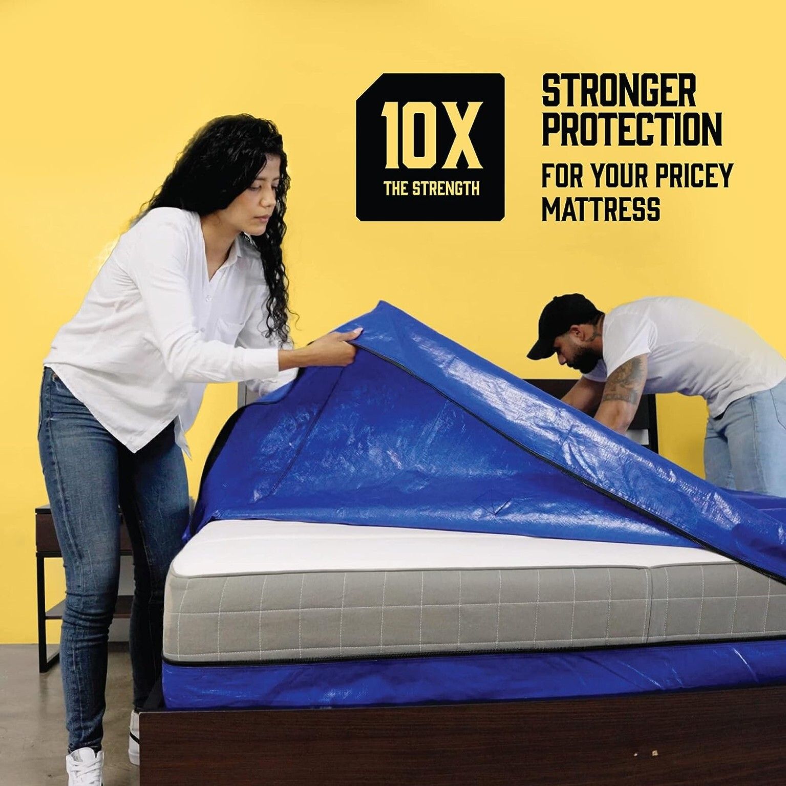 Mattress Bag Mattresses Protector Plastic Moving Storage Dust Cover Carry Bed Waterproof Zipper Packing Reusable Disposal
