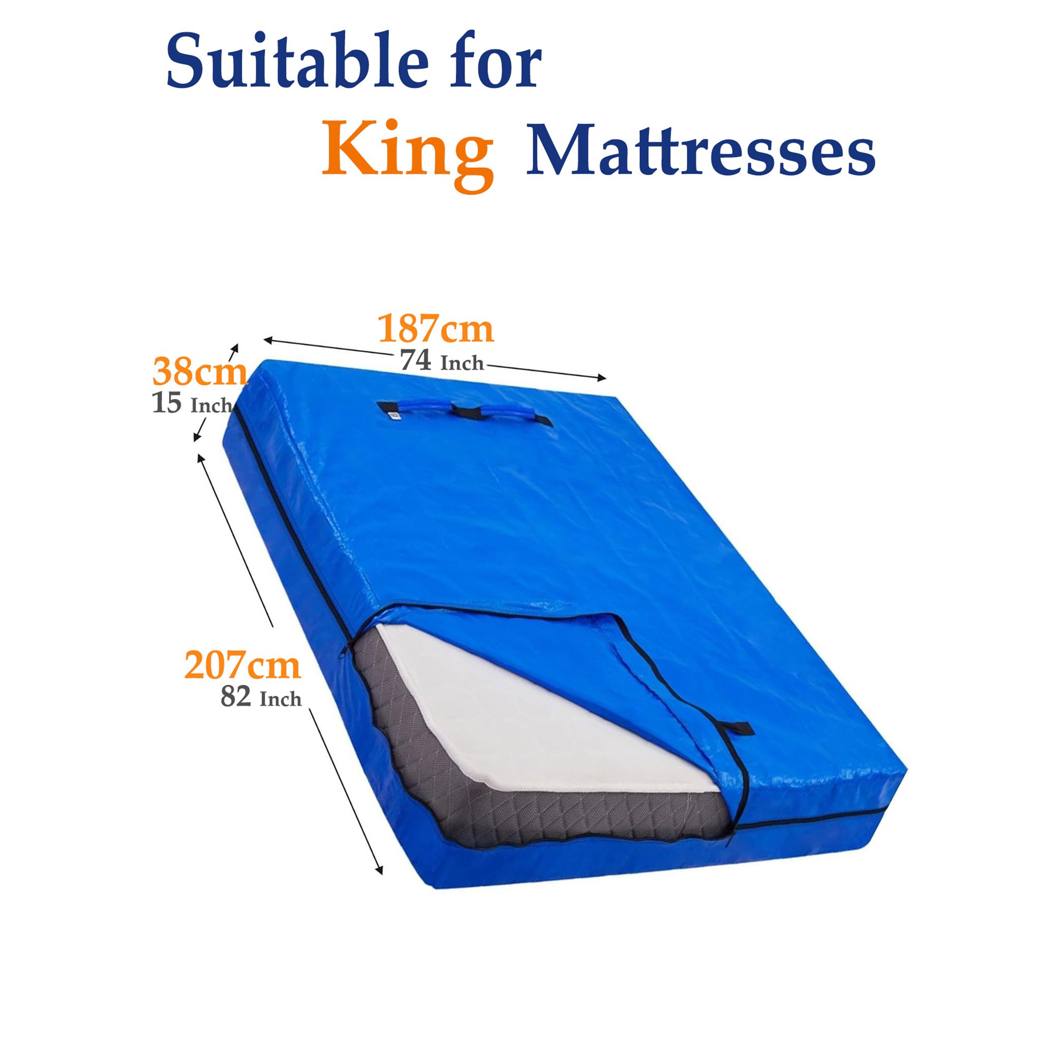 Mattress Bag Mattresses Protector Plastic Moving Storage Dust Cover Carry Bed Waterproof Zipper Packing Reusable Disposal