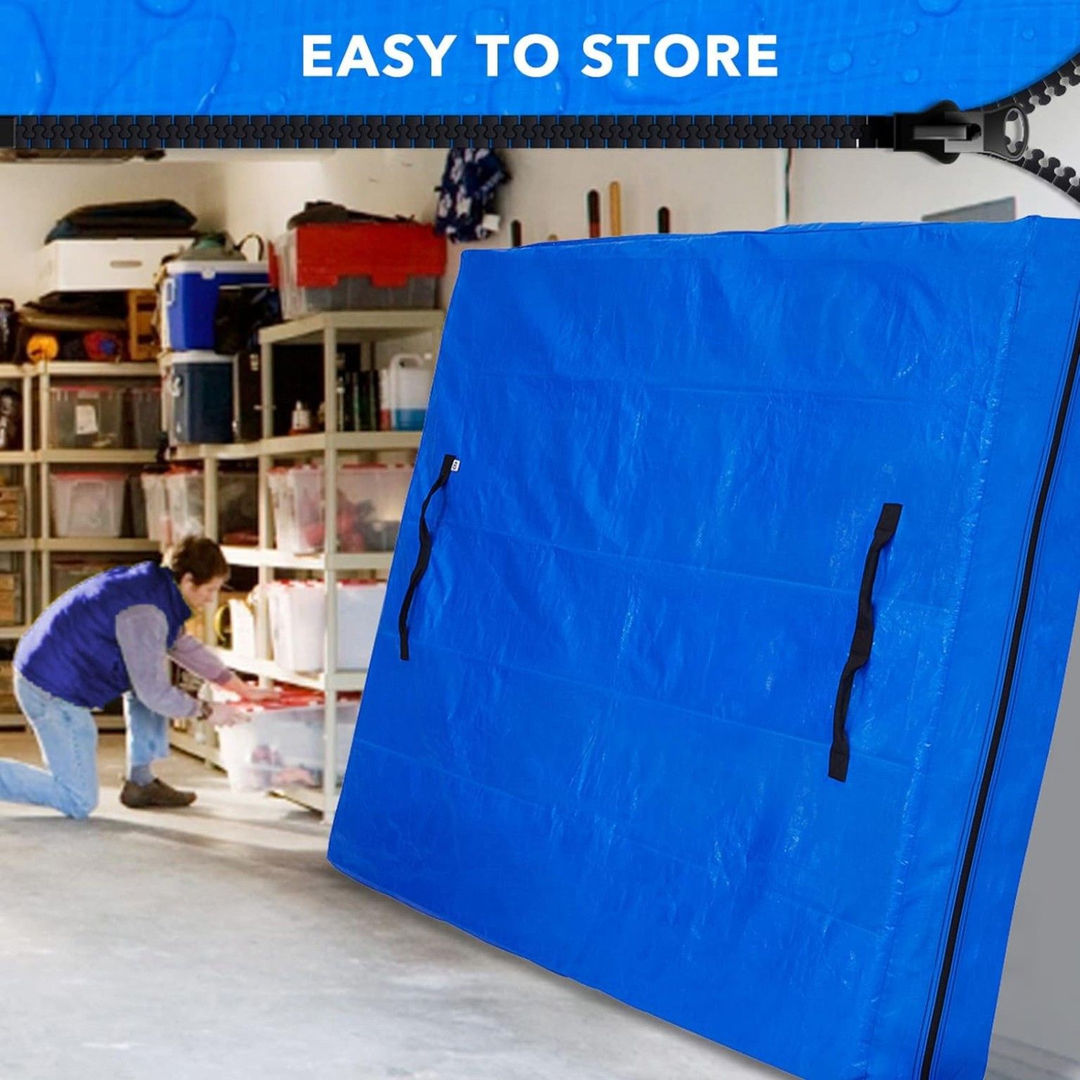 Mattress Bag Mattresses Protector Plastic Moving Storage Dust Cover Carry Bed Waterproof Zipper Packing Reusable Disposal