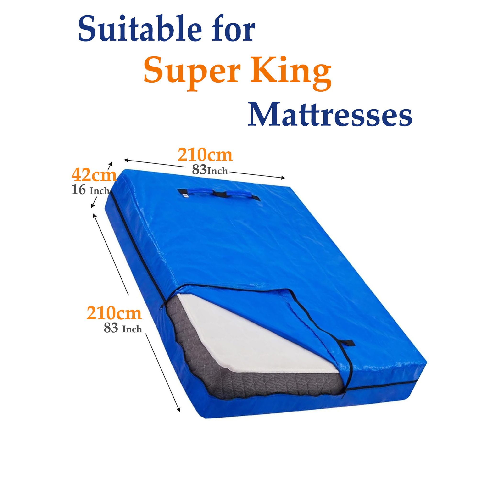 Mattress Bag Mattresses Protector Plastic Moving Storage Dust Cover Carry Bed Waterproof Zipper Packing Reusable Disposal