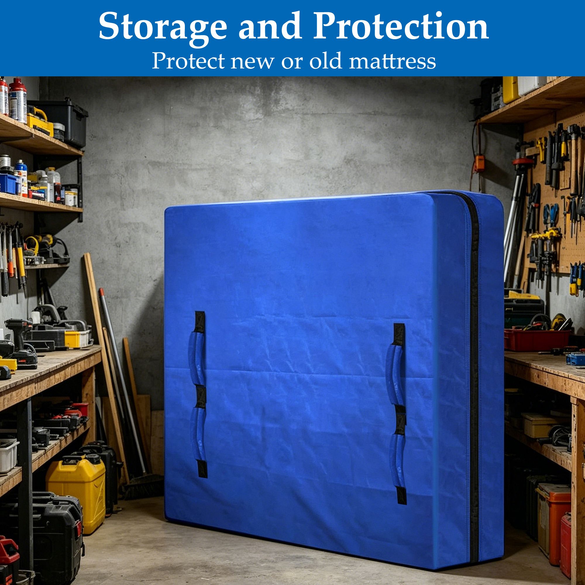 Waterproof Mattress Bag Mattresses Protector Plastic Moving Storage Dust Cover Carry Bed Zipper Packing Reusable Disposal