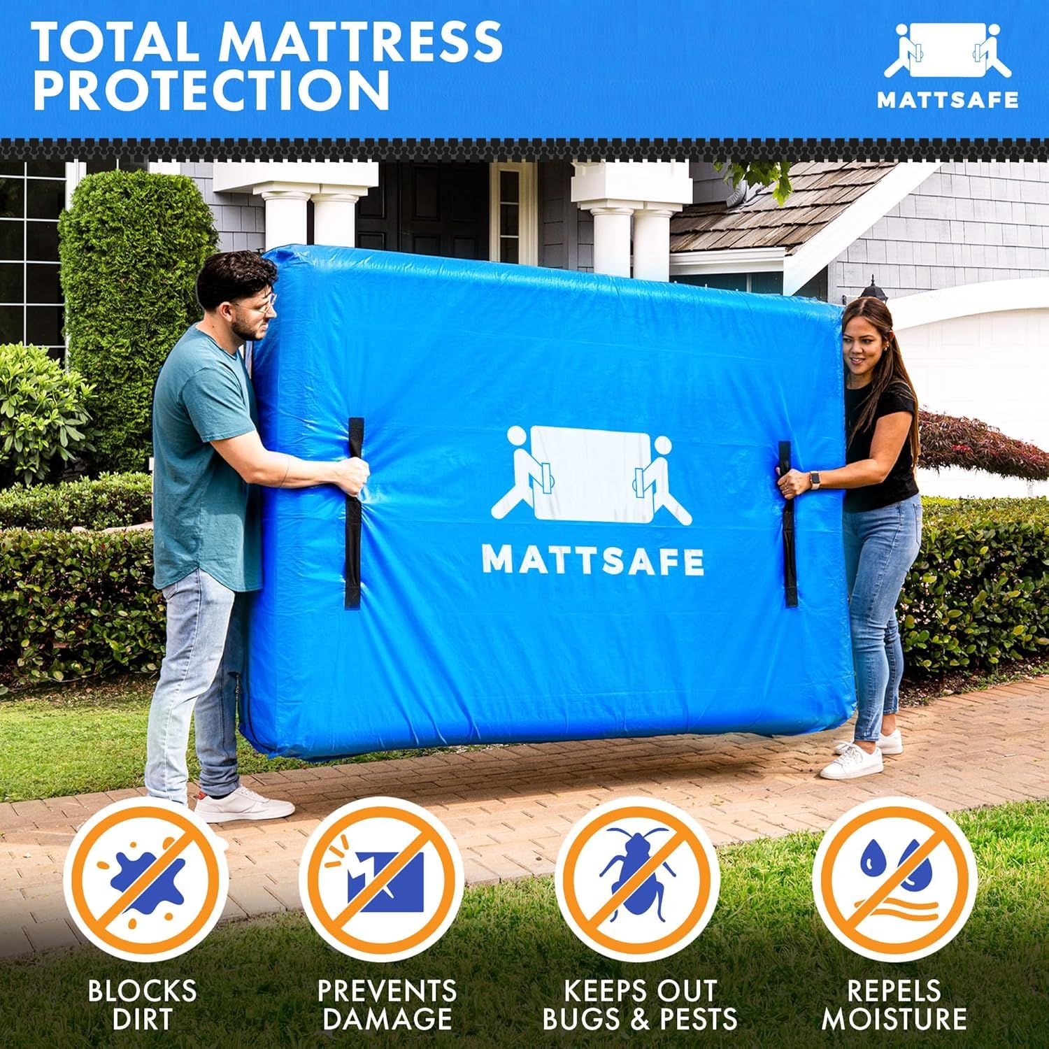 Waterproof Mattress Bag Mattresses Protector Plastic Moving Storage Dust Cover Carry Bed Zipper Packing Reusable Disposal