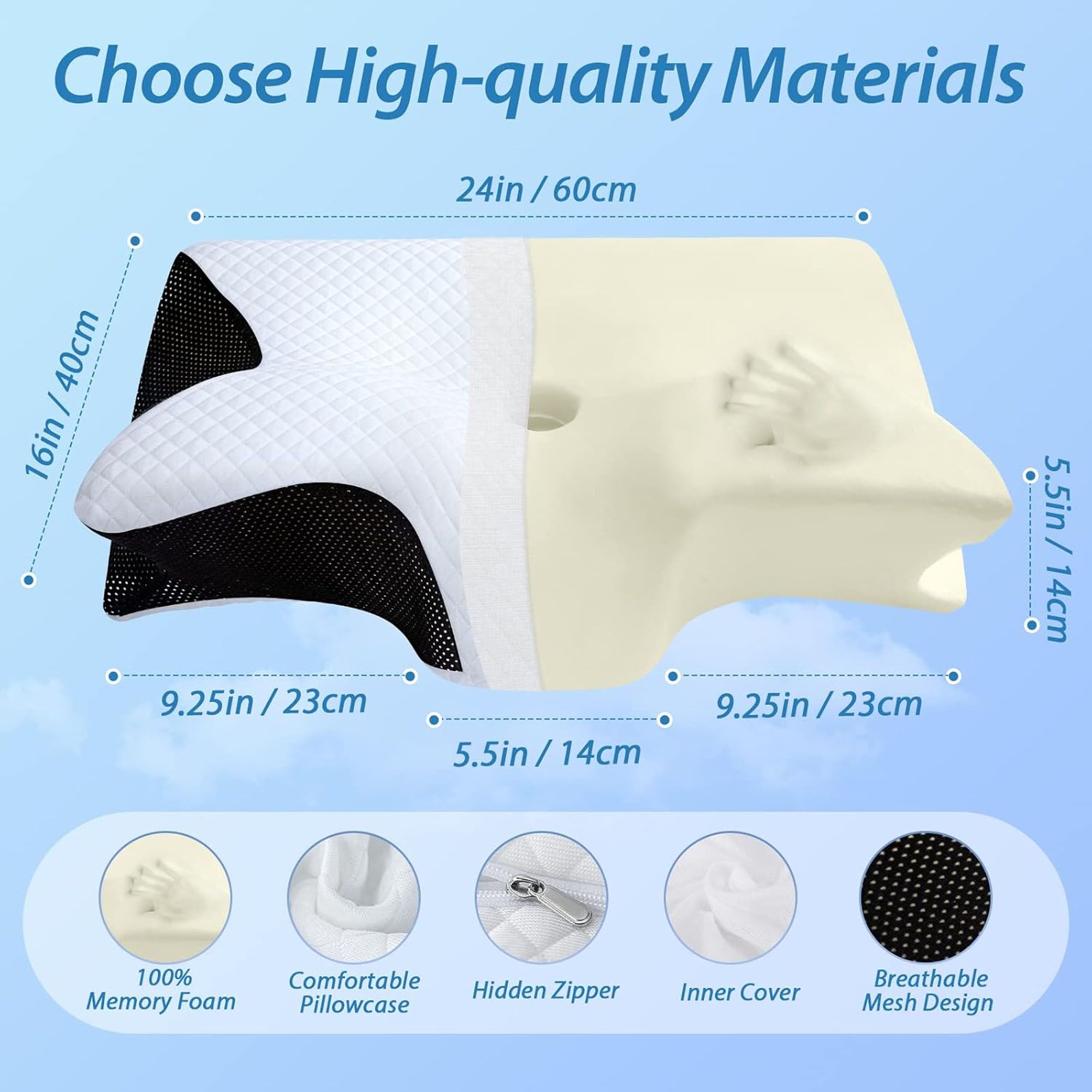 Cervical Neck Pillow for Neck Pain Relief