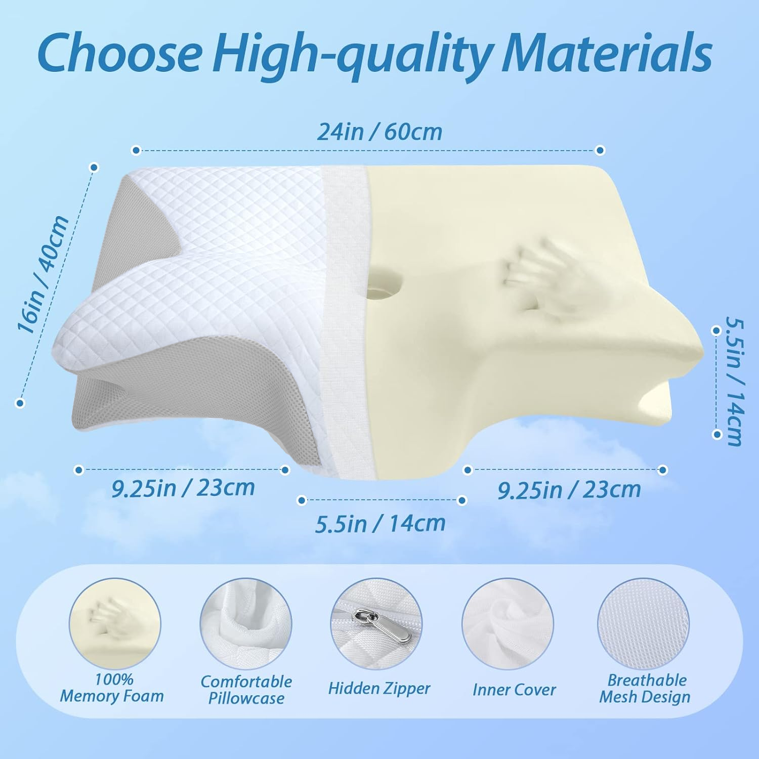 Cervical Neck Pillow for Neck Pain Relief