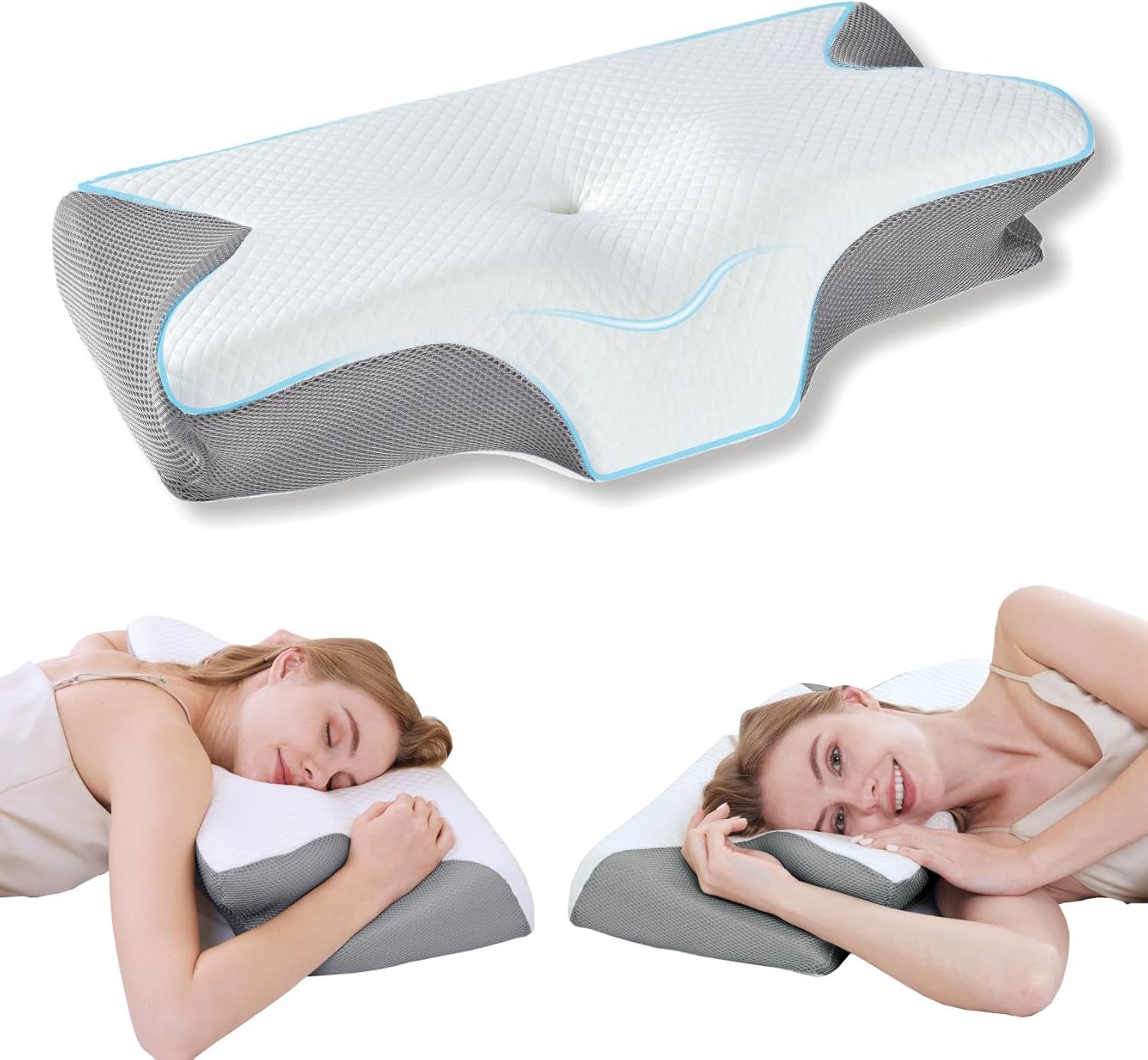 Bamboo Cervical Pillow for Neck and Shoulder Pain Relief Ergonomic Bed Pillow Bamboo Cervical Pillow for Neck and Shoulder Pain Relief Ergonomic Bed Pillow