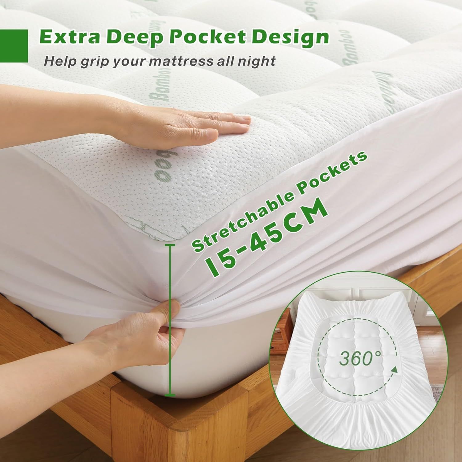 800GSM Mattress Topper Viscose Derived from Bamboo