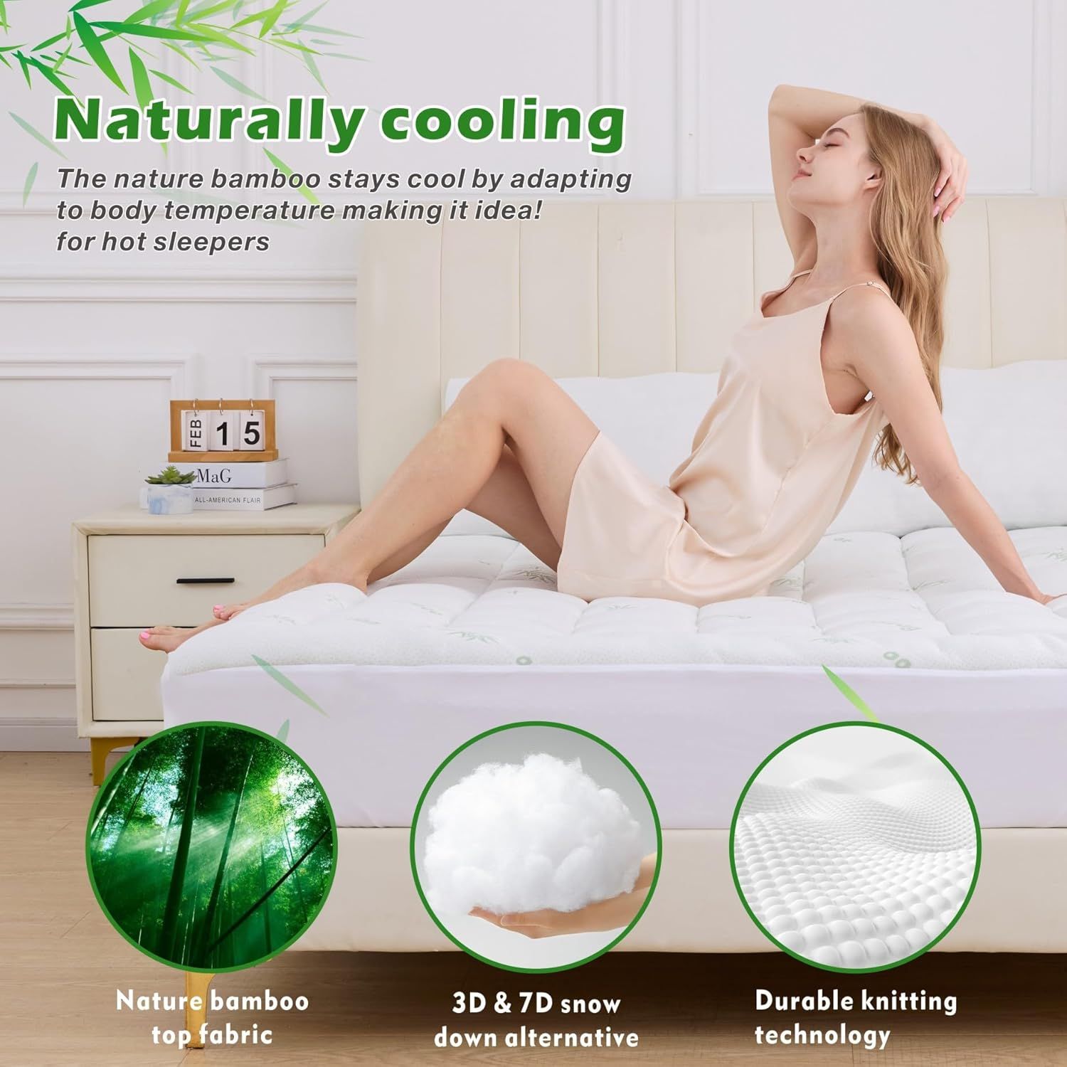 800GSM Mattress Topper Viscose Derived from Bamboo