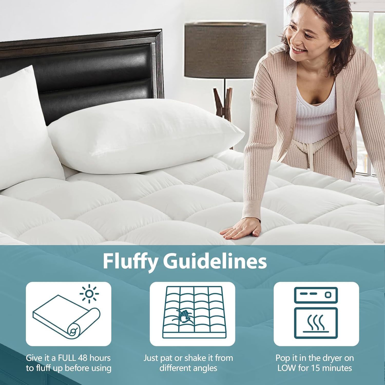 1000GSM Mattress Topper Viscose Derived from Bamboo