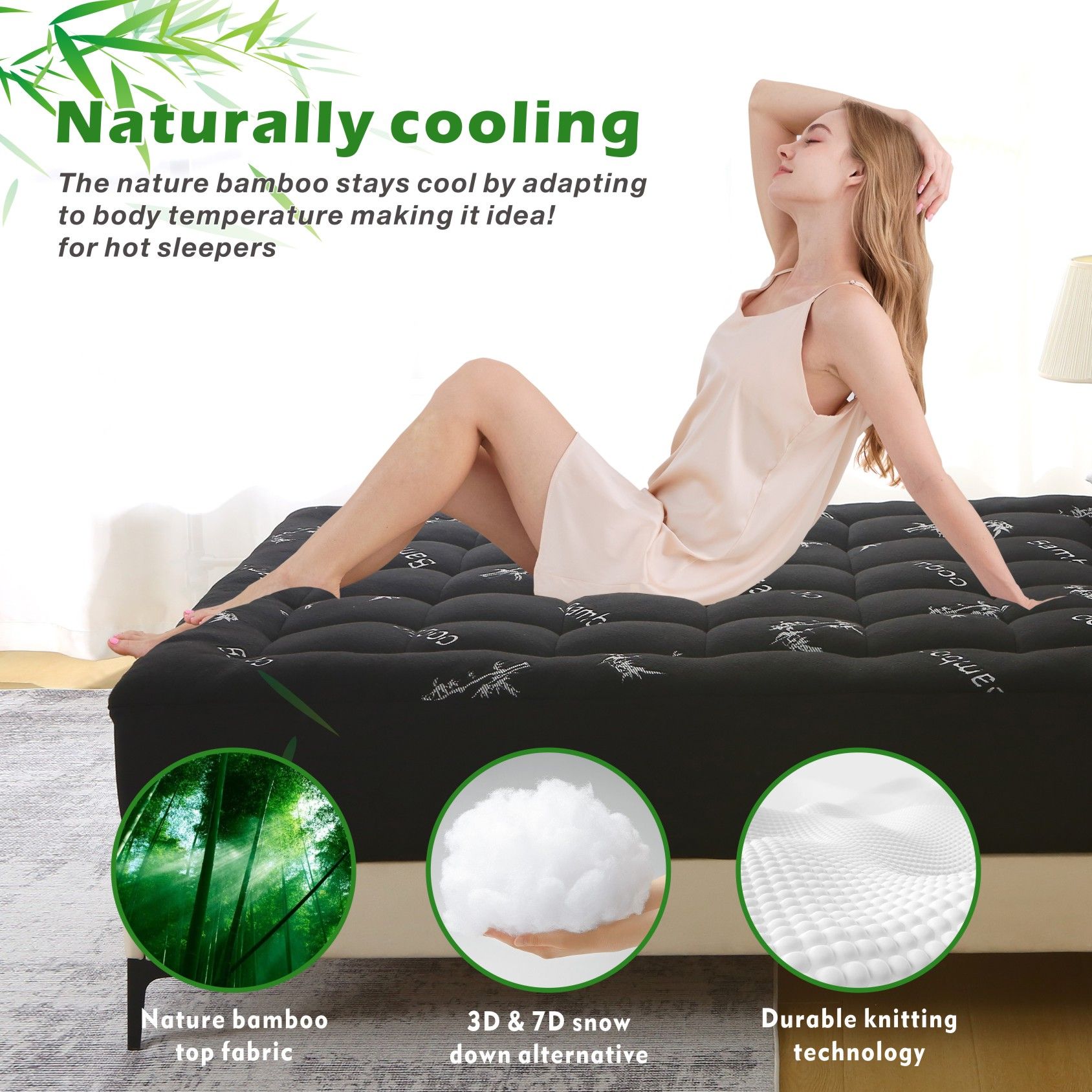 800GSM Mattress Topper Viscose Derived from Bamboo
