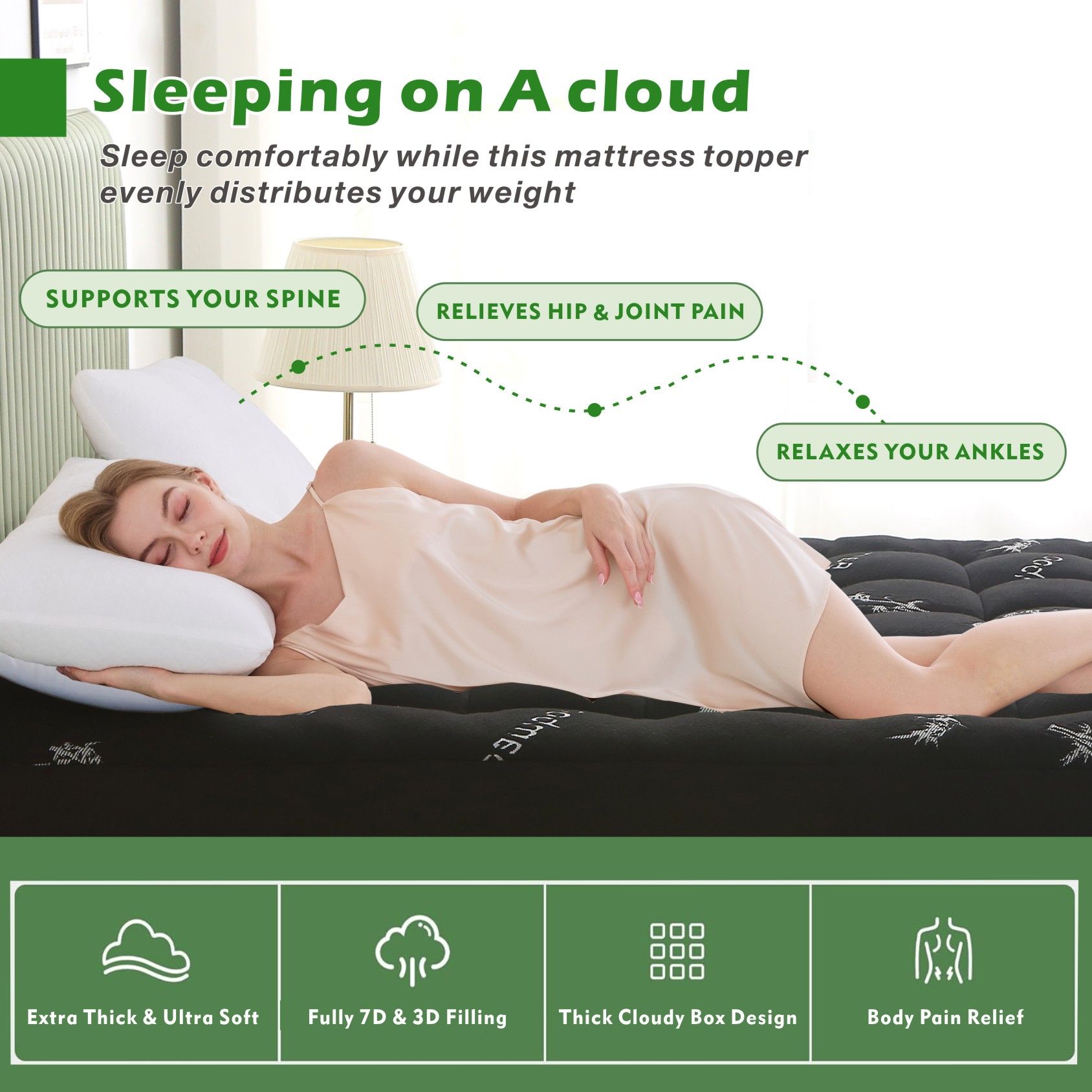 800GSM Mattress Topper Viscose Derived from Bamboo