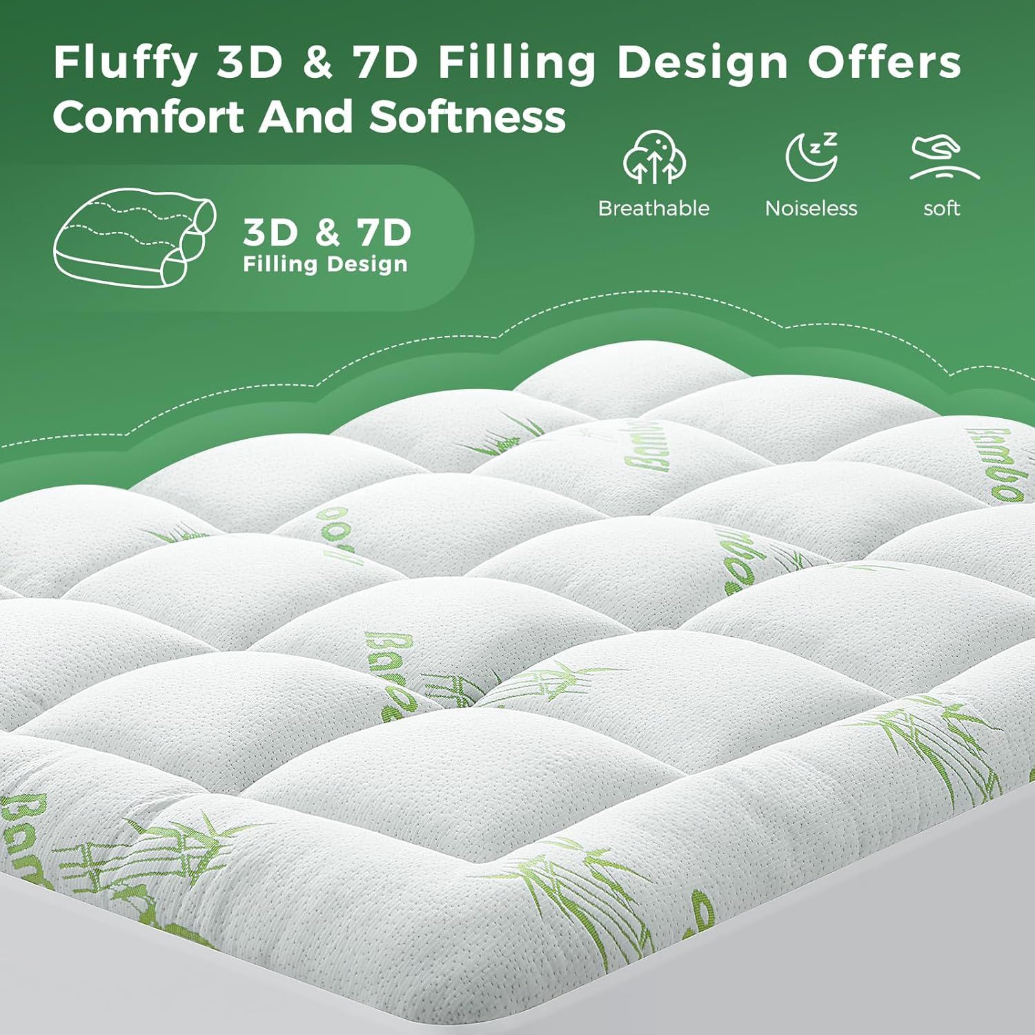 800GSM Mattress Topper Viscose Derived from Bamboo