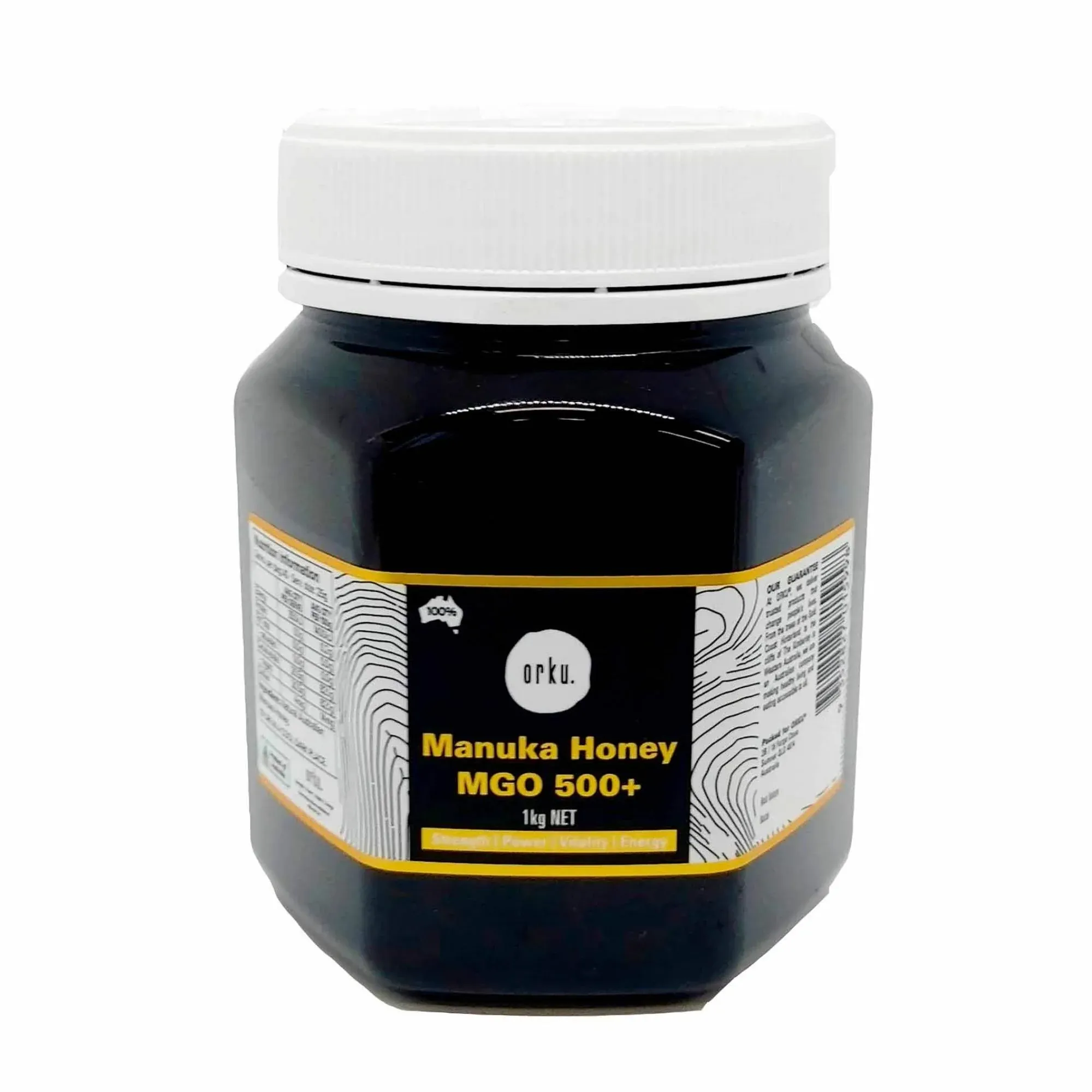 Orku 1Kg MGO 500+ Australian Manuka Honey - 100% Raw Natural Pure Jelly Bush