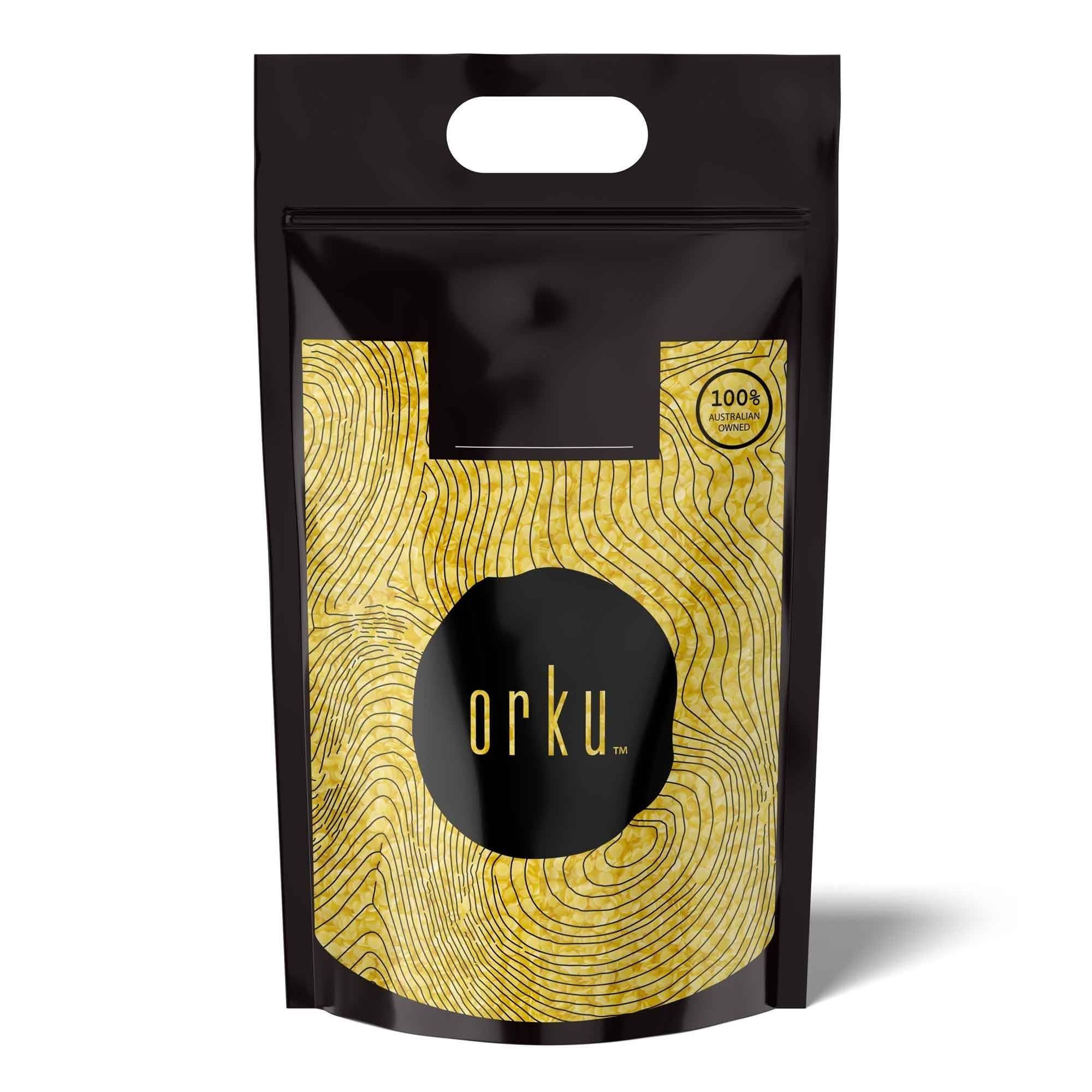 Orku 10Kg Organic Beeswax Pellets Yellow - Cosmetic Grade Bees Wax Pastilles Bulk