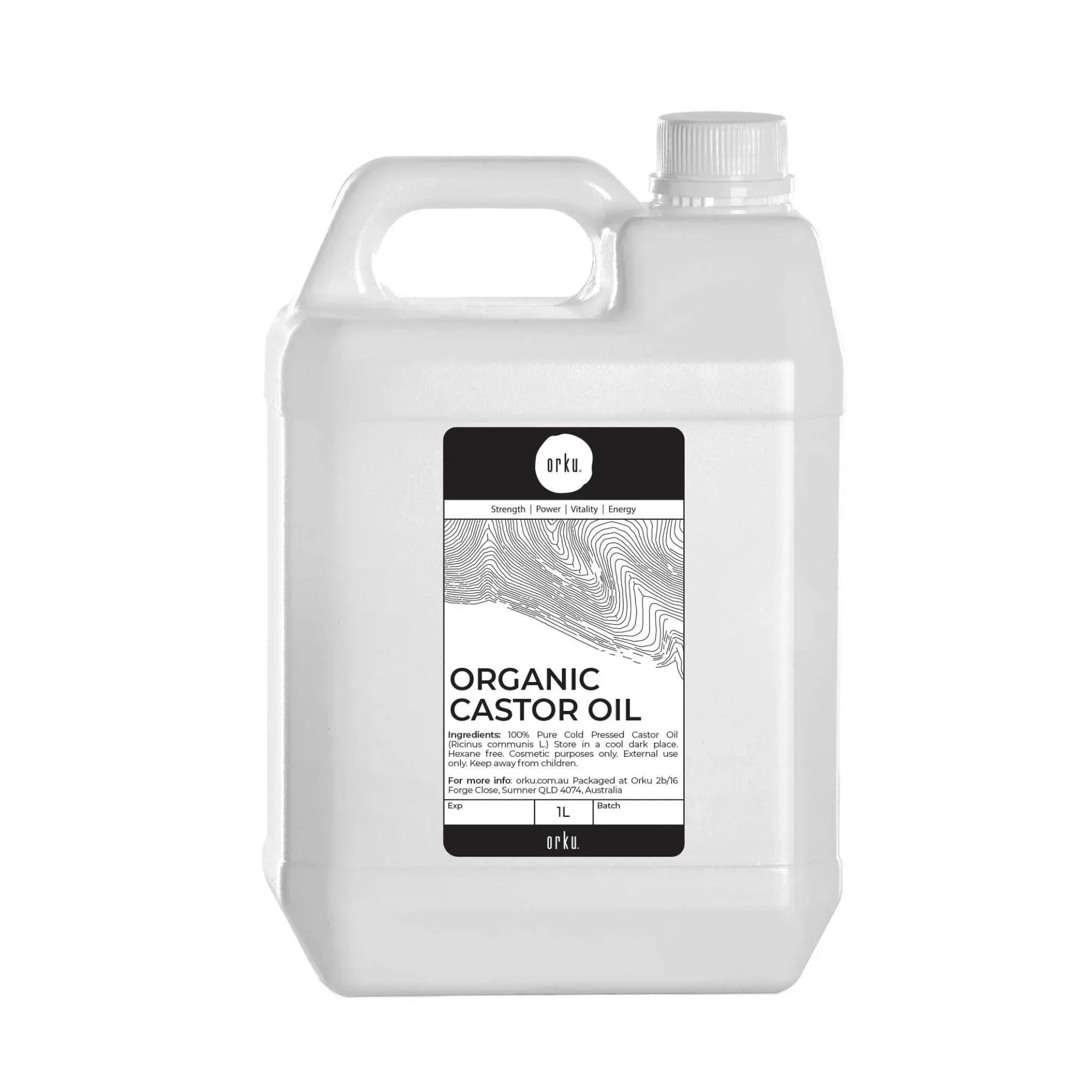Orku 5L Organic Castor Oil - Hexane Free Cold Pressed