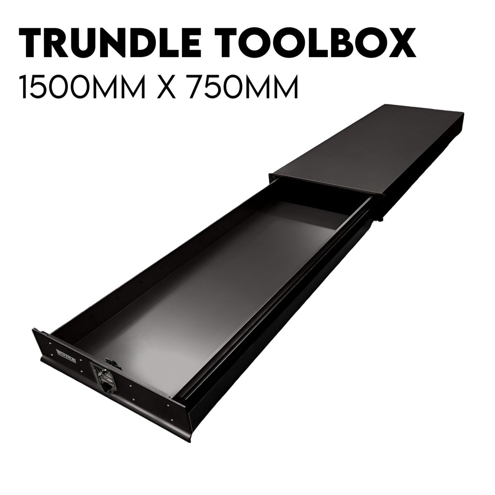 Under Tray Body Tool Box Trundle Drawer 1500mm Long UTE Extra Truck ToolBox