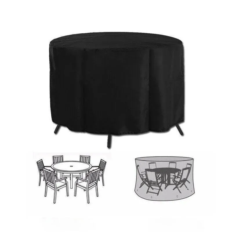 Outdoor Furniture Round 1.28M/1.85M/2.3M Cover Waterproof Garden Table Shelter - 230*110cm