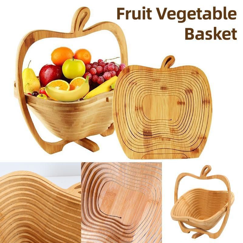Wooden Fruit and Vegetable Storage Basket for Kitchen Organizing Home Storage Wooden Fruit and Vegetable Storage Basket for Kitchen Organizing Home Storage