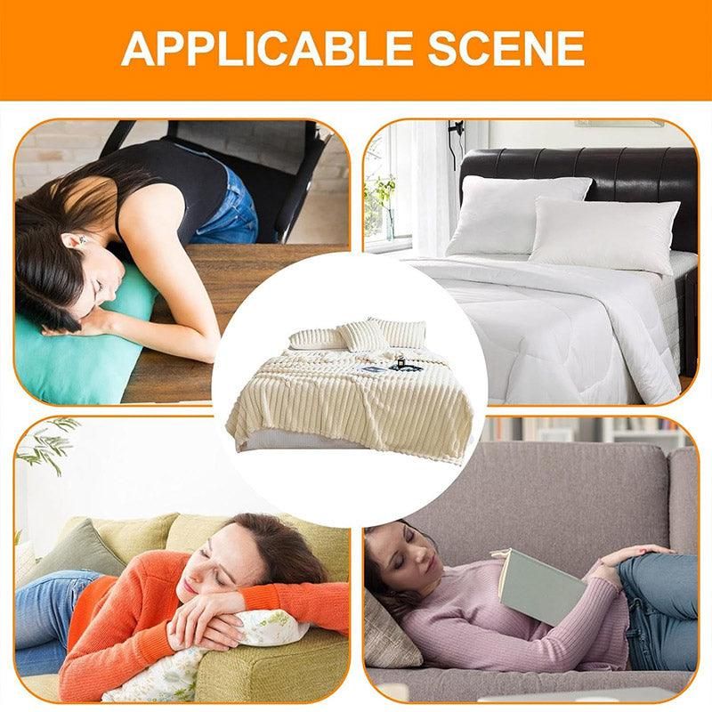 Plush Blanket Leisure Blanket Autumn Winter Warm Nap Throw Soft Cozy - White-150x200cm