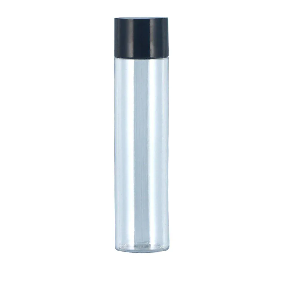 50/100/150ml Plastic Toner Lotion Bottles Refillable Travel Cosmetic Containers - Black Lid + Transparent Bottle - 150ml
