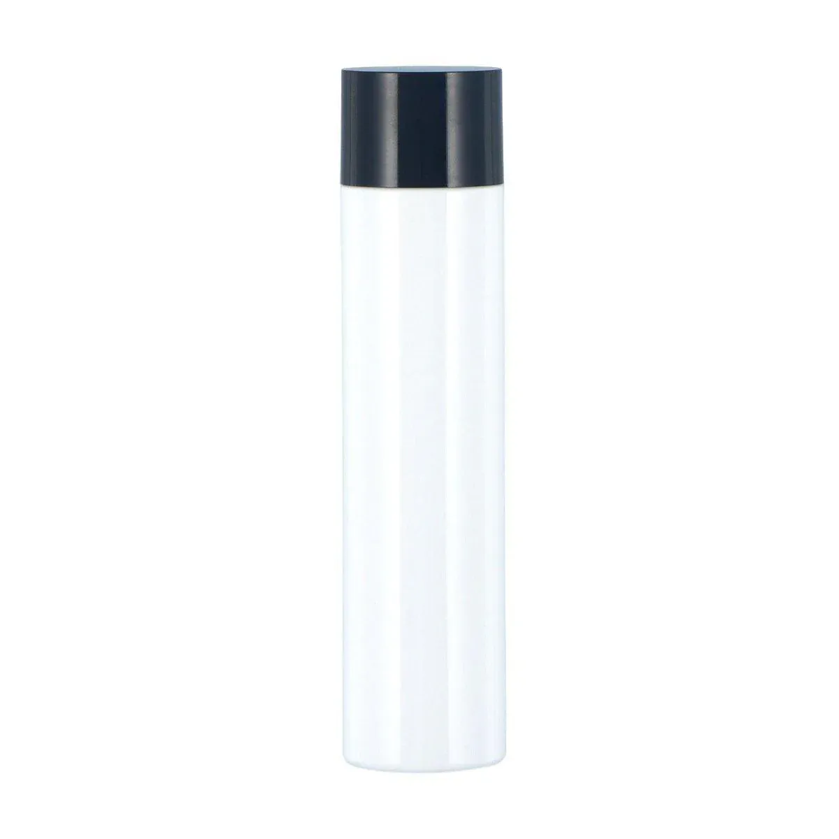 50/100/150ml Plastic Toner Lotion Bottles Refillable Travel Cosmetic Containers - Black Lid + White Bottle - 50ml
