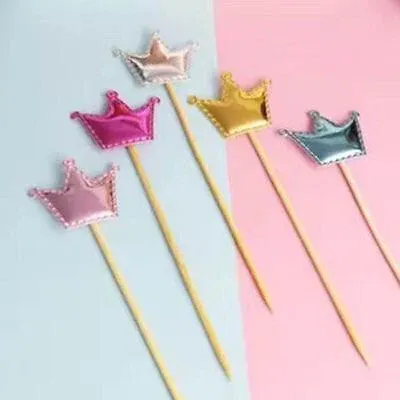 Happy Birthday Acrylic Cake Topper Cake Decoration Golden Silver Party - Colourful-Crown