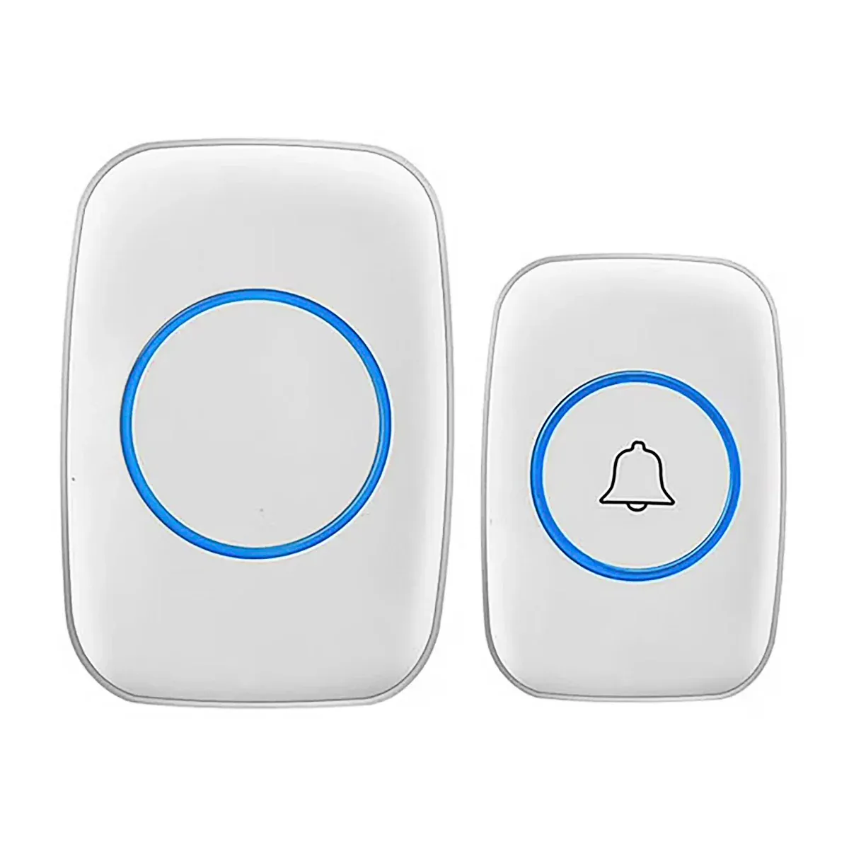 Wireless Doorbell Kit Home Call Button Remote Control White Waterproof Chime - White