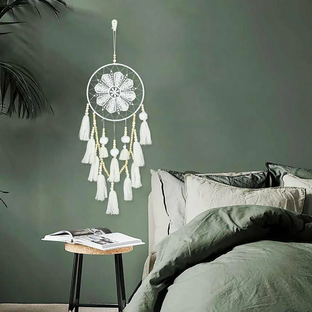 Handmade Dream Catcher Natural Macrame Hairball Art Wall Hanging Room Home Decor