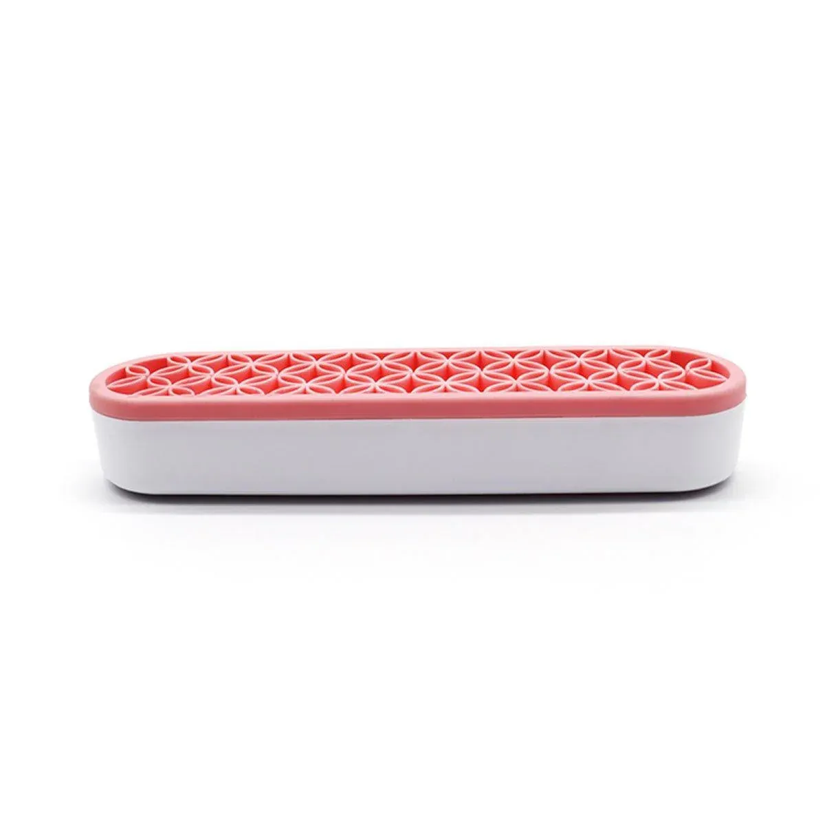 Silicone Makeup Organizer Cosmetic Storage Box Lipstick Brush Holder Desktop Box - Pink