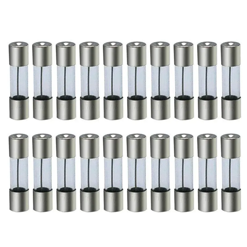 20Pcs M205 Glass Fuse 5Mm X 20Mm Slow Blow 250V / Select From 0.5A To 10A Amp - 20PCS F8A