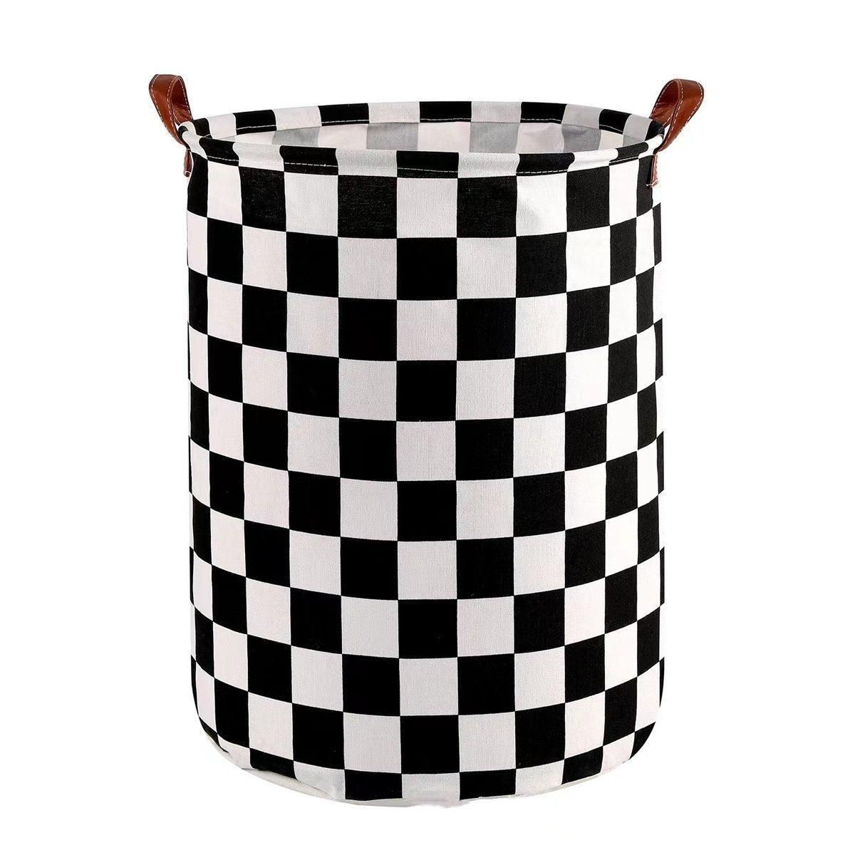 Foldable Laundry Basket Dirty Clothes Hamper Toy Storage Organizer Storage Bin - Black And White Chess Foldable Laundry Basket Dirty Clothes Hamper Toy Storage Organizer Storage Bin - Black And White Chess