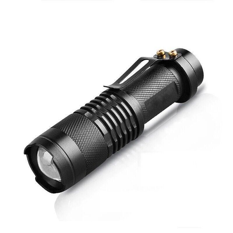5/10x Mini Q5 LED Flashlight Torch Adjustable Focus Zoom Light Lamp 1200LM - 5PCS