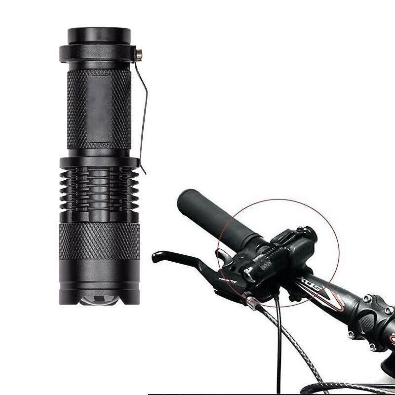 5/10x Mini Q5 LED Flashlight Torch Adjustable Focus Zoom Light Lamp 1200LM - 5PCS