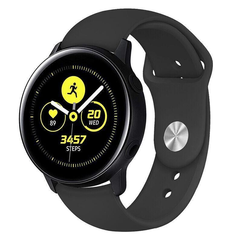 Silicone Watch Band 22mm Strap Replacement Wristband Soft Adjustable 228mm - Black