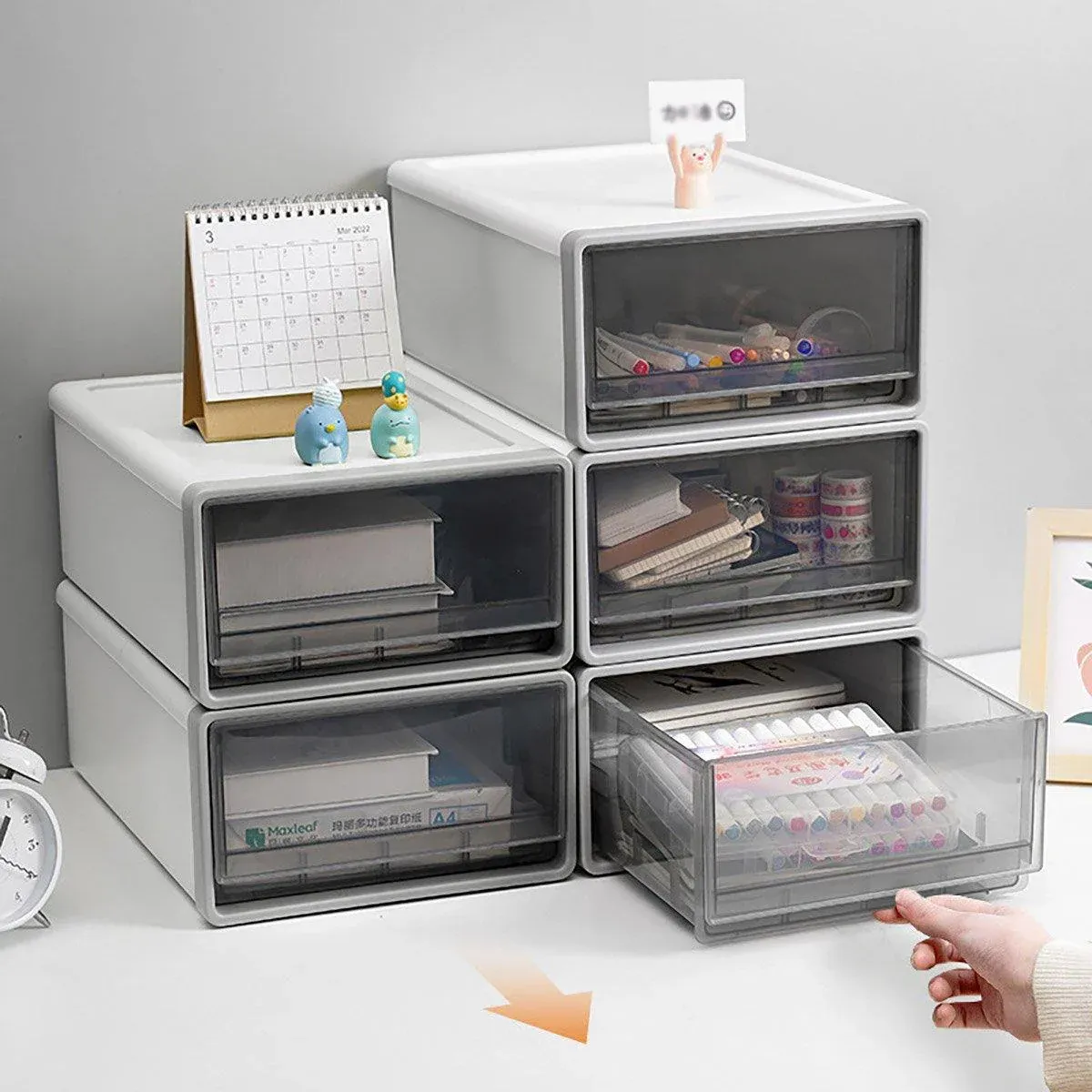 Desktop Stationery Organizer Storage Box for Office Supplies Desk Organization
