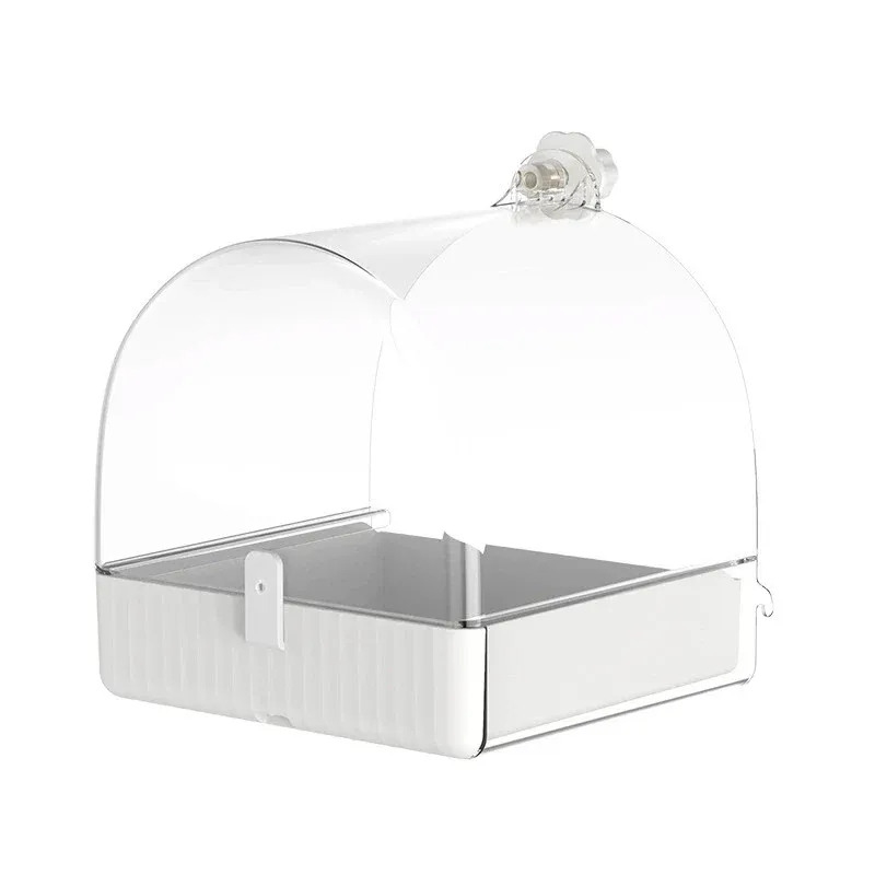 3in1 Parrot Bath Basin Bird Bathtub Cage or Accessory Pet Bird Feeder Water Bowl - Bathroom