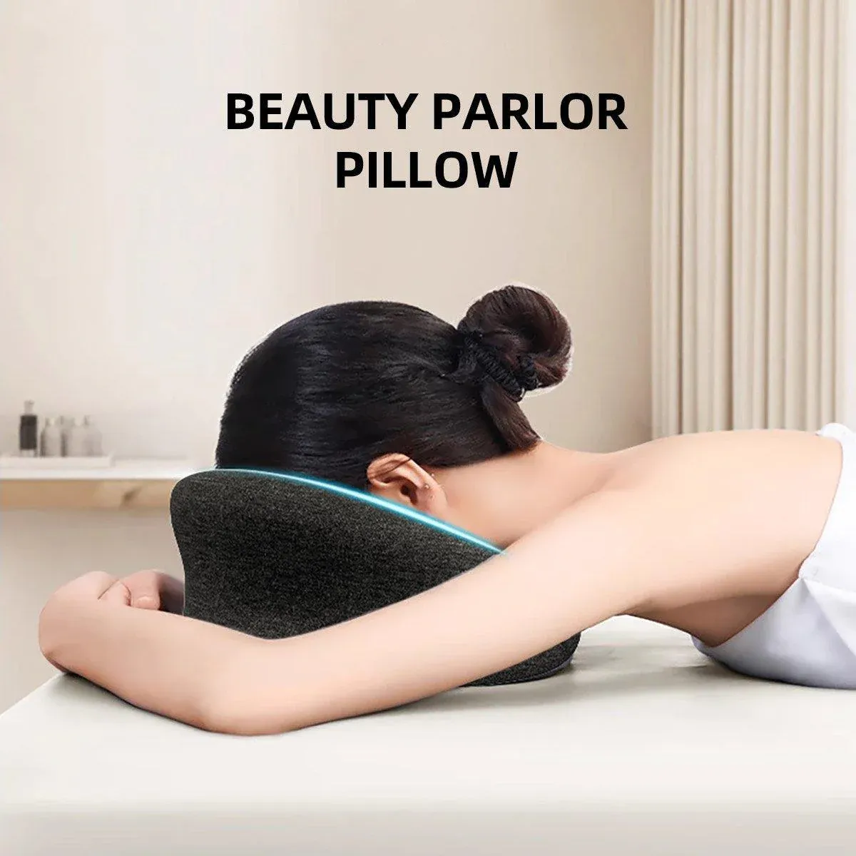 Universal Massage Table Face Cushion Pillow U Shape Head Face Down Rest Pillow - Dark Grey