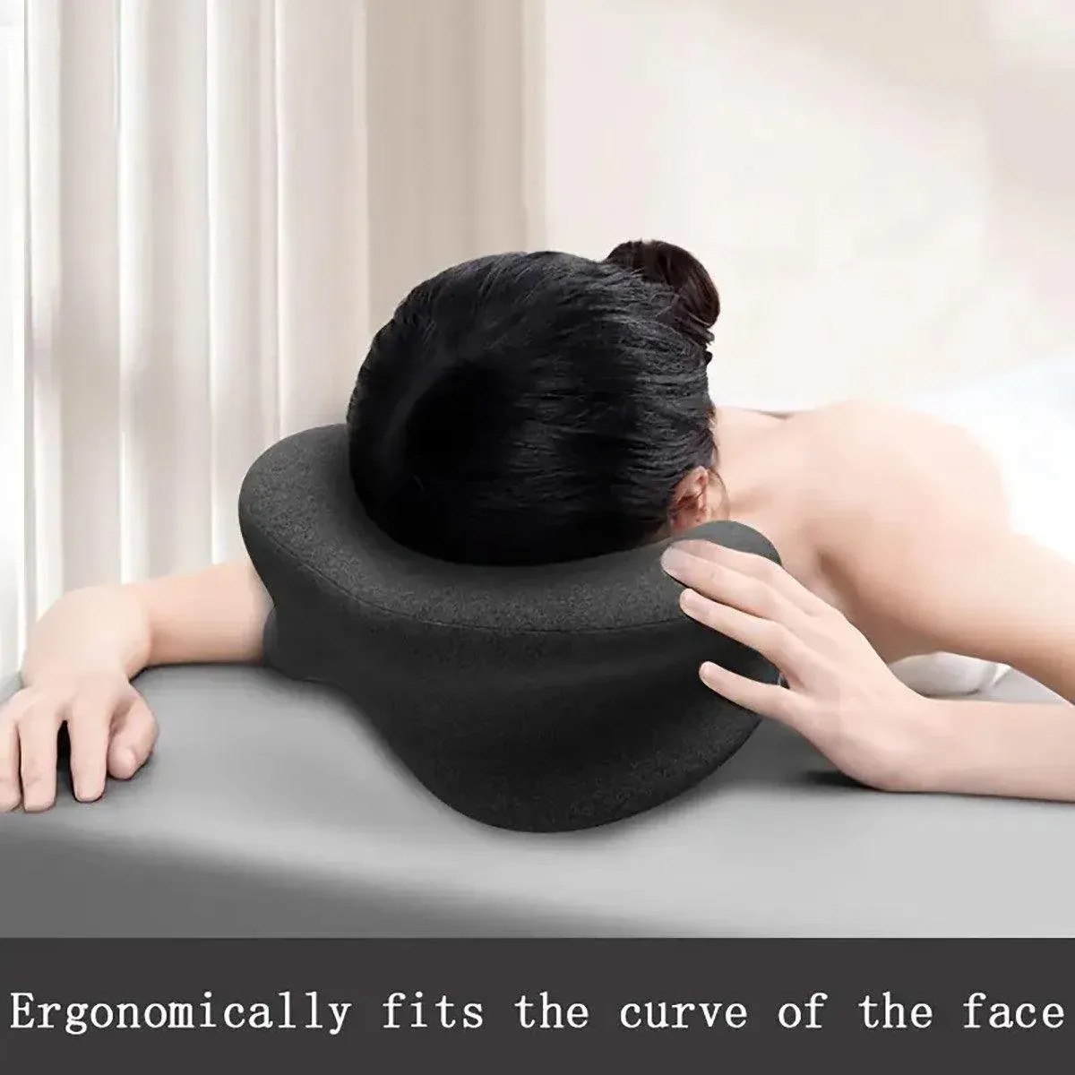 Universal Massage Table Face Cushion Pillow U Shape Head Face Down Rest Pillow - Light Grey