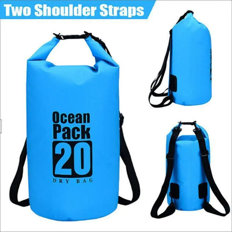 Orange Waterproof Bag Dry Sack Fishing Camping Canoeing Outdoor Sport 2/5/10/15/20/30 L - 10L