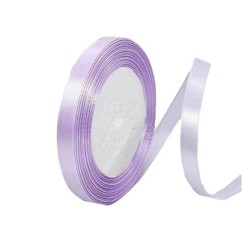 10mm Width Satin Hair Ribbon Wedding Party Decoration Gift Banquet 22m - Violet